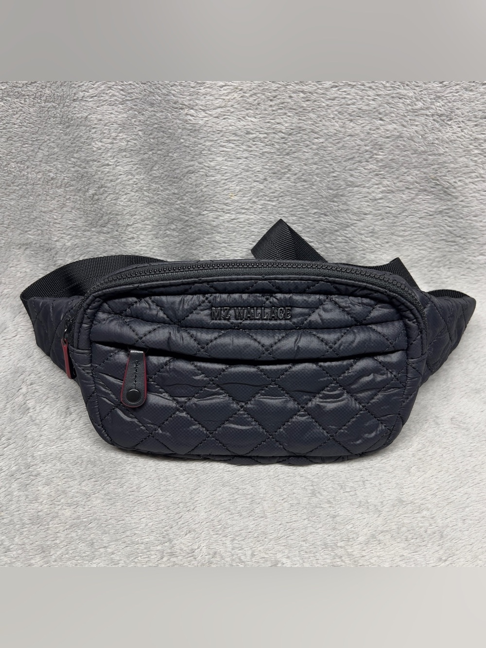 MZ Wallace Metro Belt Bag Black Quilted Nylon Fanny Pack Small
